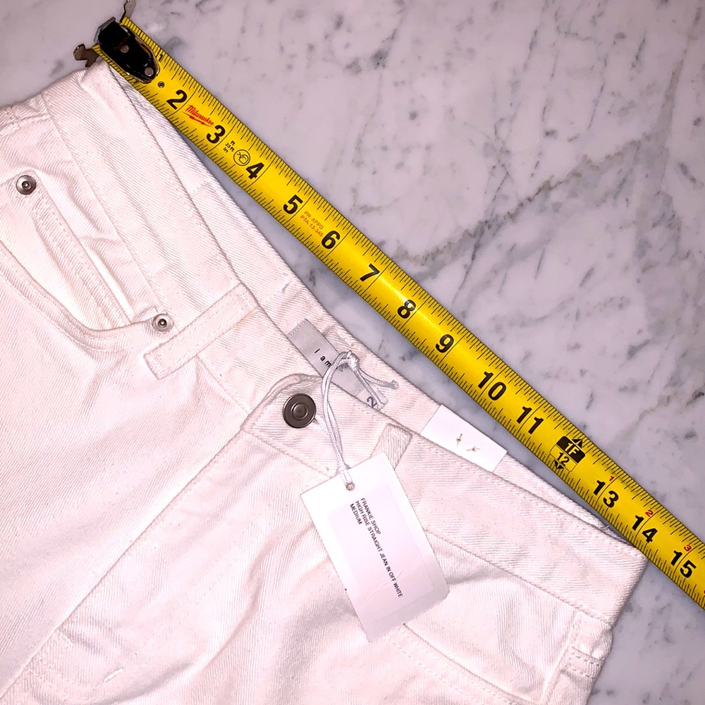 The Frankie Shop IMJ High Rise Straight Jean In Off White Ivory Womens Size 2 - Picture 5 of 12